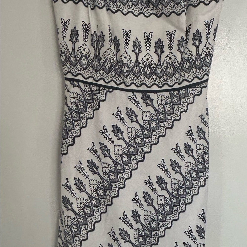 LOFT Navy and White Spaghetti Strap Sheath Dress